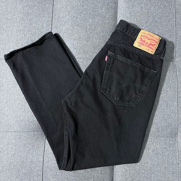 Levi Other - Levi 501 Jean Men 34x30 Black Denim Straight Leg Button Fly (30x29 see photos)